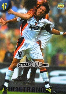 Sticker Ametrano - Calcio 1999-2000 Etichetta Nera - Mundicromo