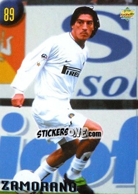 Sticker Zamorano - Calcio 1999-2000 Etichetta Nera n. 89 - Mundicromo