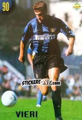 Sticker Vieri - Calcio 1999-2000 Etichetta Nera - Mundicromo