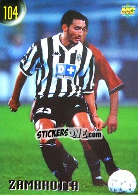 Sticker Zambrotta - Calcio 1999-2000 Etichetta Nera n. 104 - Mundicromo