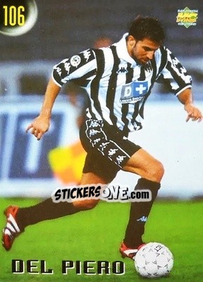 Sticker Del Piero - Calcio 1999-2000 Etichetta Nera n. 106 - Mundicromo