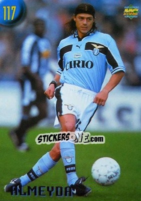 Sticker Almeyda - Calcio 1999-2000 Etichetta Nera - Mundicromo