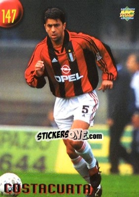 Sticker Costacurta - Calcio 1999-2000 Etichetta Nera n. 147 - Mundicromo