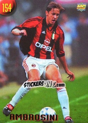 Sticker Ambrosini - Calcio 1999-2000 Etichetta Nera n. 154 - Mundicromo