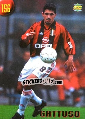 Sticker Gattuso - Calcio 1999-2000 Etichetta Nera n. 156 - Mundicromo
