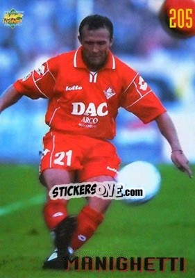 Sticker Manighetti - Calcio 1999-2000 Etichetta Nera n. 205 - Mundicromo