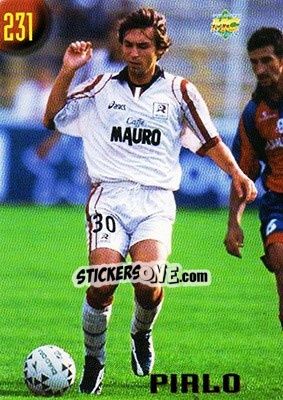 Sticker Pirlo - Calcio 1999-2000 Etichetta Nera - Mundicromo