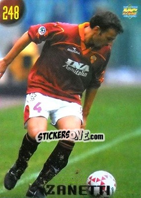 Figurina Cristiano Zanetti - Calcio 1999-2000 Etichetta Nera - Mundicromo