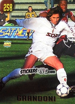 Sticker Grandoni - Calcio 1999-2000 Etichetta Nera n. 258 - Mundicromo