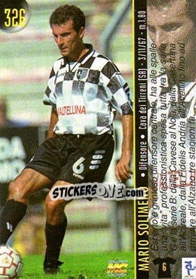 Sticker Solimeno / Salvatori - Calcio 1999-2000 Etichetta Nera - Mundicromo
