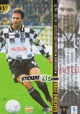 Sticker Delpiano / Ferrari - Calcio 1999-2000 Etichetta Nera n. 330 - Mundicromo