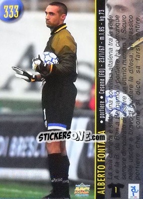 Sticker Fontana / Zauri - Calcio 1999-2000 Etichetta Nera n. 333 - Mundicromo