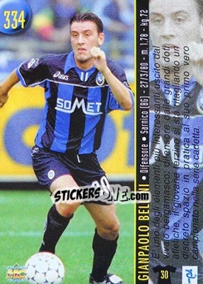 Sticker Gallo / Bellini - Calcio 1999-2000 Etichetta Nera n. 334 - Mundicromo