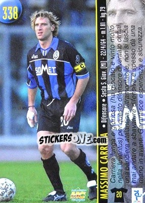 Sticker Caniggia / Carrera - Calcio 1999-2000 Etichetta Nera n. 338 - Mundicromo