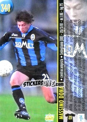 Sticker Caccia /Donati - Calcio 1999-2000 Etichetta Nera n. 340 - Mundicromo