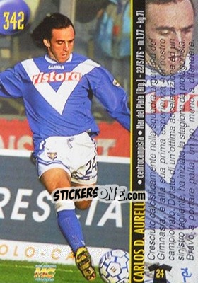 Sticker Aurellio / Mero - Calcio 1999-2000 Etichetta Nera n. 342 - Mundicromo