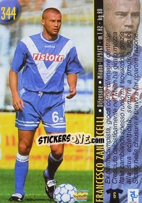 Sticker Zanoncelli / Filippini - Calcio 1999-2000 Etichetta Nera n. 344 - Mundicromo