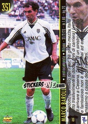 Sticker Barollo / Tresoldi - Calcio 1999-2000 Etichetta Nera - Mundicromo