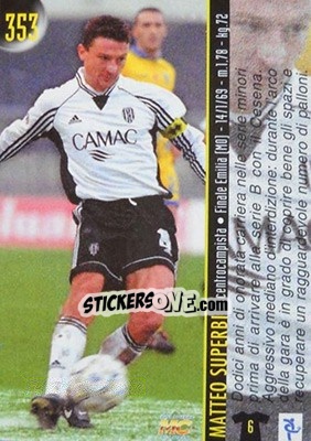 Sticker Superbi / Mantelli - Calcio 1999-2000 Etichetta Nera n. 353 - Mundicromo