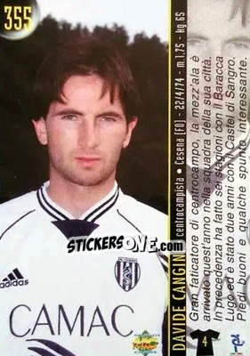 Sticker Cangini / Pancu - Calcio 1999-2000 Etichetta Nera n. 355 - Mundicromo