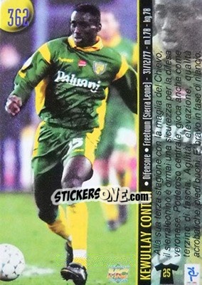Sticker Conteh / Aglietti - Calcio 1999-2000 Etichetta Nera n. 362 - Mundicromo