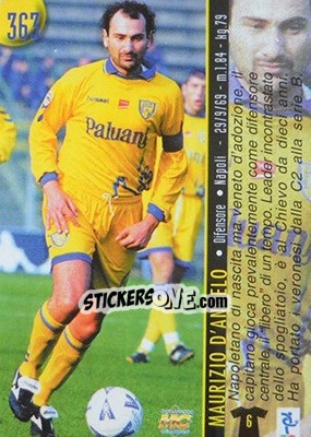 Sticker D'angelo / Cossato - Calcio 1999-2000 Etichetta Nera n. 363 - Mundicromo