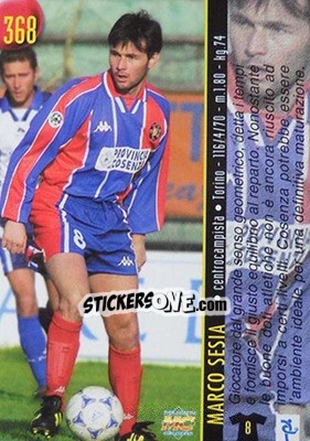 Sticker Sesia / Guzzo - Calcio 1999-2000 Etichetta Nera n. 368 - Mundicromo