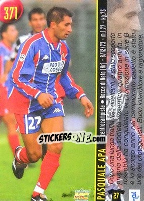 Sticker Apa / Pisano - Calcio 1999-2000 Etichetta Nera n. 371 - Mundicromo