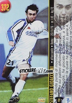 Sticker Gioacchini / Riccio - Calcio 1999-2000 Etichetta Nera - Mundicromo