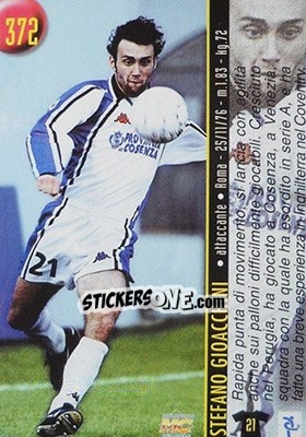 Sticker Gioacchini / Riccio - Calcio 1999-2000 Etichetta Nera n. 372 - Mundicromo