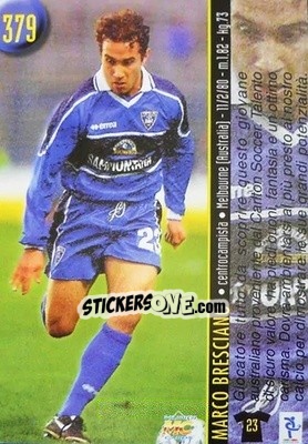 Sticker Bresciano / Cappellini - Calcio 1999-2000 Etichetta Nera n. 379 - Mundicromo