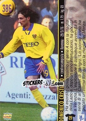 Sticker Cristiano / Di Fabio - Calcio 1999-2000 Etichetta Nera n. 386 - Mundicromo