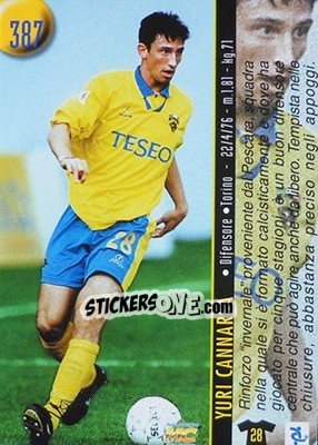 Sticker Cannarsa / Benfari - Calcio 1999-2000 Etichetta Nera n. 387 - Mundicromo