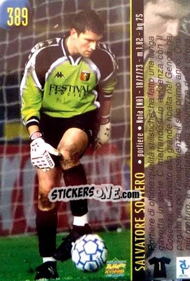 Sticker Soviero / D'isanto - Calcio 1999-2000 Etichetta Nera n. 389 - Mundicromo