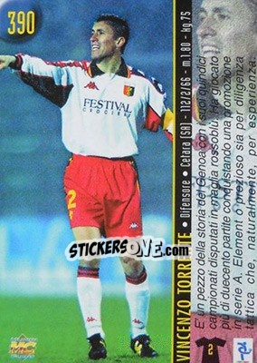 Sticker Manetti / Torrente - Calcio 1999-2000 Etichetta Nera n. 390 - Mundicromo