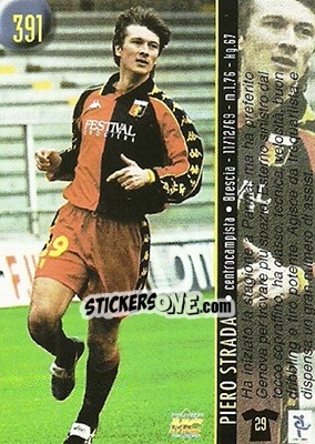 Sticker Strada / Martusiello - Calcio 1999-2000 Etichetta Nera n. 391 - Mundicromo