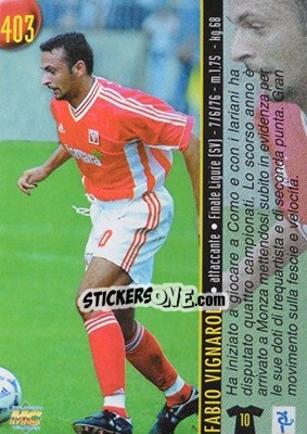 Sticker Bedin / Vignaroli - Calcio 1999-2000 Etichetta Nera n. 403 - Mundicromo
