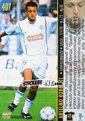 Sticker Robbiati / Lopez - Calcio 1999-2000 Etichetta Nera - Mundicromo
