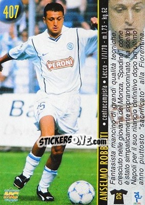 Sticker Robbiati / Lopez - Calcio 1999-2000 Etichetta Nera n. 407 - Mundicromo