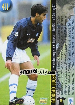 Sticker Lucenti / Mora - Calcio 1999-2000 Etichetta Nera n. 411 - Mundicromo