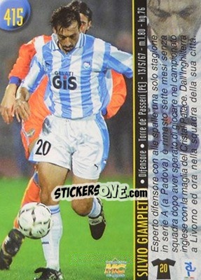Sticker Giampaolo / Giampietro - Calcio 1999-2000 Etichetta Nera n. 415 - Mundicromo