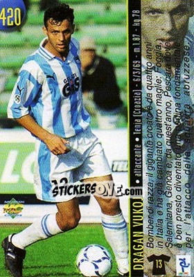 Sticker Sullo / Vukoja - Calcio 1999-2000 Etichetta Nera n. 420 - Mundicromo