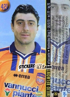 Sticker Roccati / Belmonte - Calcio 1999-2000 Etichetta Nera n. 421 - Mundicromo