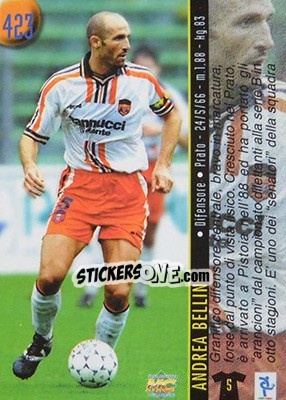 Sticker Bellini / Amerini - Calcio 1999-2000 Etichetta Nera - Mundicromo