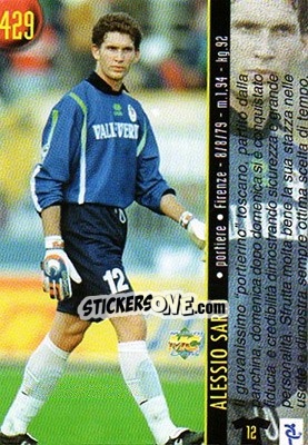 Sticker Sarti /Tentoni - Calcio 1999-2000 Etichetta Nera - Mundicromo