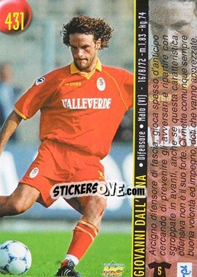 Sticker Dall'igna / Bergamo - Calcio 1999-2000 Etichetta Nera - Mundicromo