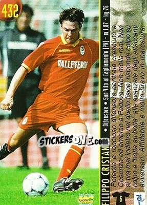 Sticker Sotgia / Cristante - Calcio 1999-2000 Etichetta Nera n. 432 - Mundicromo