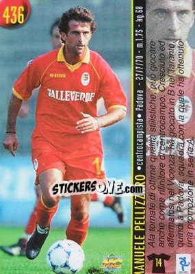 Sticker Murgita / Pellizzaro - Calcio 1999-2000 Etichetta Nera n. 436 - Mundicromo