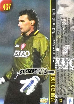 Sticker Melosi / Lorieri - Calcio 1999-2000 Etichetta Nera n. 437 - Mundicromo