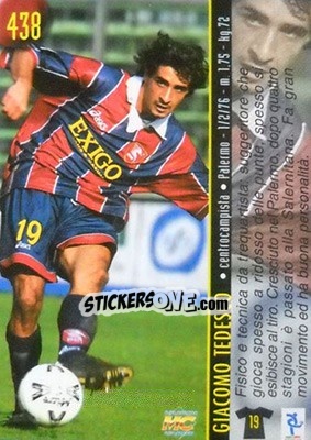 Sticker Bolic / Tedesco - Calcio 1999-2000 Etichetta Nera n. 438 - Mundicromo